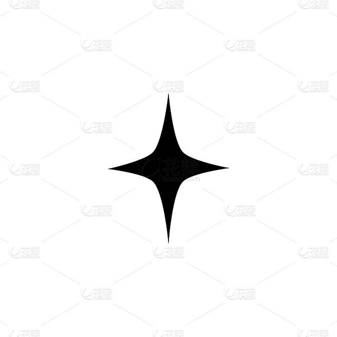 插图向量图形的星形图标模板