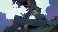 AI插画人物参考图集 卡通插画原画设计素材 游戏美术资源-淘宝网