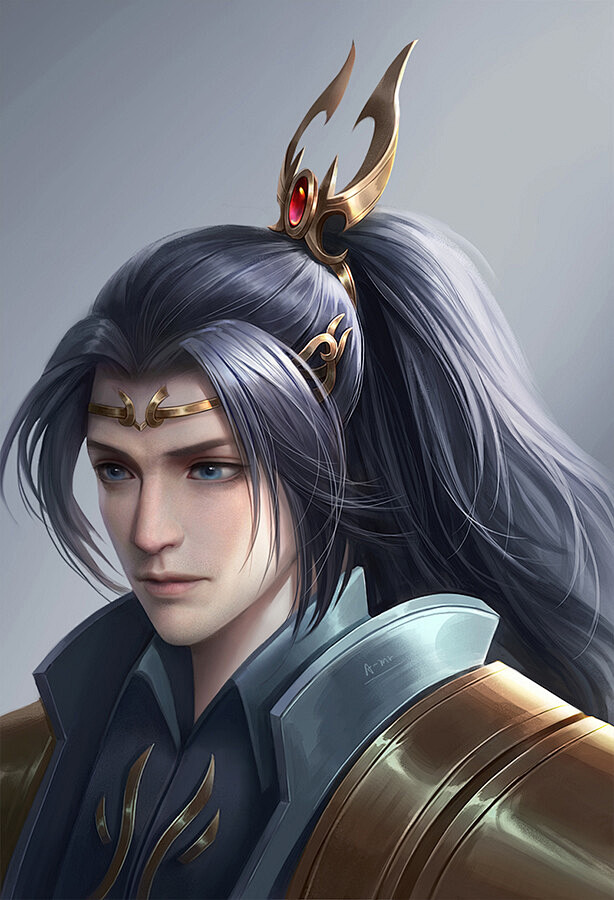 中国风男战士头像