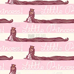 女性特质,四方连续纹样,可爱的,请柬,纺织品,公主,壁纸,小的,草图,复古