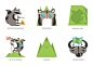 Romy, the raccoon : I was asked to illustrate a sticker pack inspired by summer outdoor activities. This is Romy, the raccoon and you can find her at Path. 