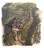 Alhambra 1600, Rocío Espín Piñar : Alhambra bird eye view