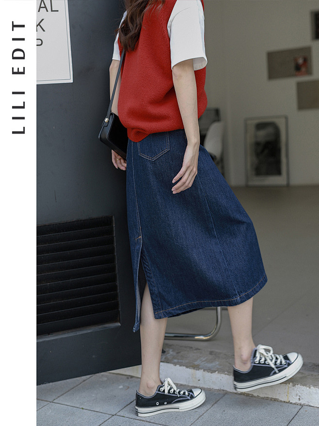 LILI EDIT2023春季小个子高腰...
