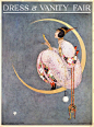 美国著名插画家乔治.沃尔夫.普朗克（George Wolfe Plank，1883-1965）为时尚杂志绘制的经典封面。作为20世纪早期时尚插画的领军人物，普朗克的作品有着明亮的色彩，流畅的线条，构图简约却极重视细节刻画，天马行空的想象力让他画笔下的女郎神秘浪漫，令人见之难忘。 ​​​​
