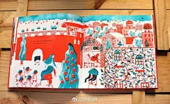 早安，关于法国插画师Ana Pez的画色彩简洁又明快，她的绘本&lt;Mon petit frère invisible&gt;还曾入选博洛尼亚插画展哦 #Yuki-插画分享# 设计秀 ​​​​