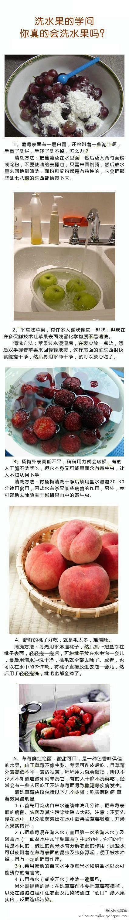化妆挺简单：【洗水果的学问】快来看看你真...
