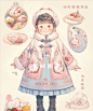 粉蓝是甜美绝配吧！国风拜年服，奶fufu可爱
