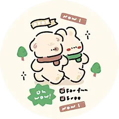 文创设计93｜ins风小动物卡通圆形图案 - 小红书