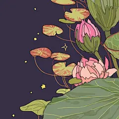 mochipanko商业插画动漫人物花卉场景 (309)