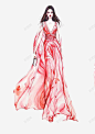 红裙模特T台高清素材 png 设计图片 免费下载 页面网页 平面电商 创意素材 png素材