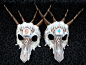 Pair Of Southwestern Dragon Skull Leather Masks by *merimask on deviantART