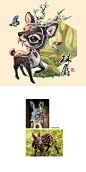 【林麝】#我诞生在中国##生物多样性##不能养就画一只系列# ​ ​​​​#雪娃娃童画 #保护野生动物