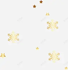 冬季美丽金色雪花高清素材 免费下载 页面网页 平面电商 创意素材 png素材