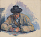 Study for The Cardplayers 研究玩牌的人 布面油画 保罗塞尚