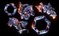 cinema4d octane iridescent 3D abstract weird rainbow metal chrome Scifi