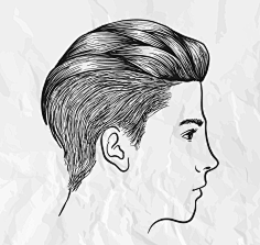 手绘男子侧脸矢量素材tattoo233采集到侧脸采集www.poocg.