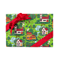 圣诞节礼物包装纸原创手绘插画田园风绿色生日礼品盒包装手工纸-淘宝网