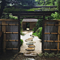 Japanese Exterior: Zen balance with dark and light, harmonious mix with nature