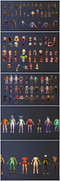 堡垒之夜全套角色人物3D模型 500多个角色模型带贴图  FBX格式带骨骼绑定 次世代角色模型 游戏美术素材 CG原画参考设定 