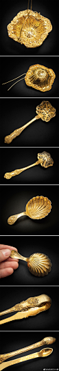 #独角鹿Antique#配有精美原盒的古董银器，是收藏珍品，也可为精致生活镀上一层铮亮的金银光彩。今天的新艺术风格成对纯银咖啡杯、冰淇淋小碗，以及19世纪末法国出口荷兰的纯银镀金下午茶套件，工艺上佳，且均留有原盒，彰显欧洲上流贵族的奢华品味，十分难得，有意请询w_x：dujiaolu7 ​​​​