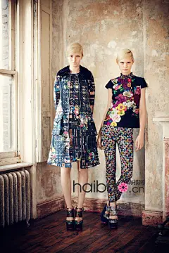 【Erdem】浪漫复古双生花！艾尔丹姆 (Erdem) 2013早秋系列女装_海报时尚网