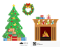 [美工云]-Christmas-scene圣诞节场景插图集矢量EPS下载_PNG：