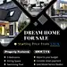 Simple Black Geometry Frame House Listing for Sale Real Estate Flyer