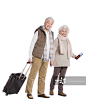 一对旅行的老夫妇正版图片素材