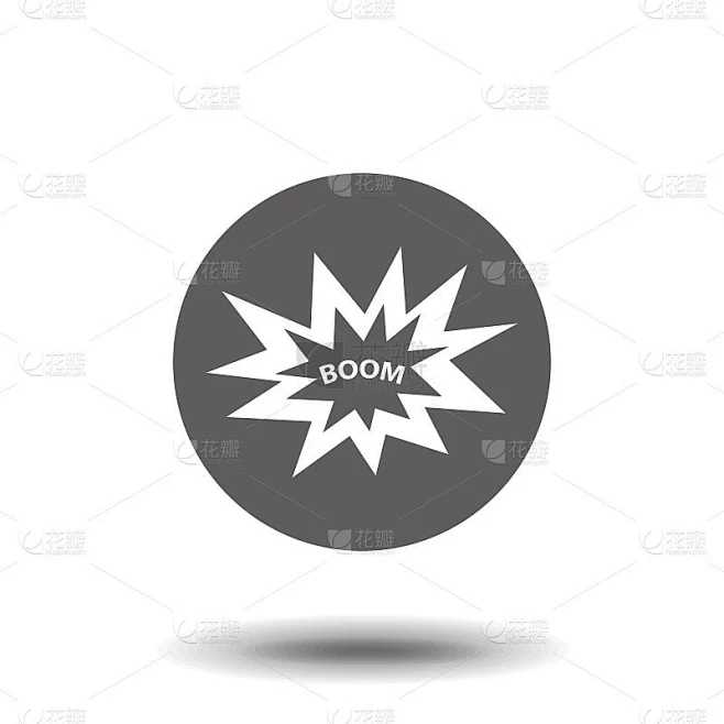 Boom icon. Flat vector illustration. Suitable for 素材-花瓣网