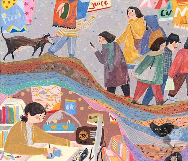 她用油画棒第二次入围博洛尼亚插画大展！中...