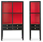 Red Crawford Cabinets - asian - bookcases cabinets and computer armoires - Gump's