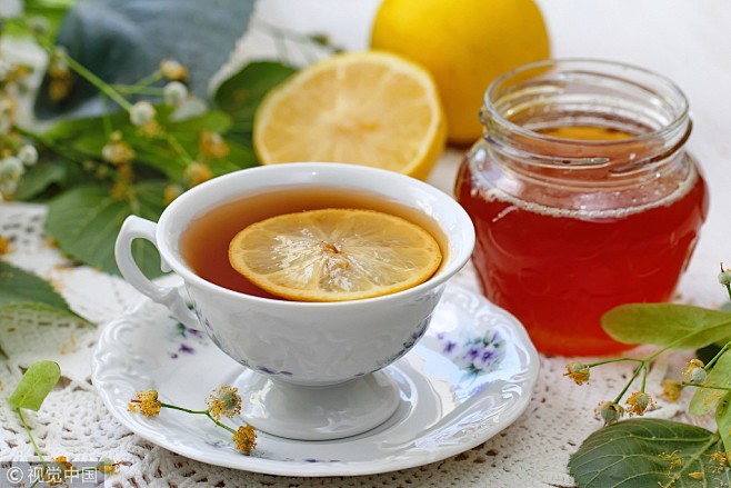 饮品 茶 饮料 蜂蜜柚子茶   视觉中国