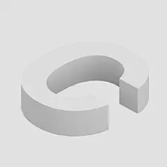 c字母三维立体设计模板