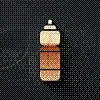 gold fitness shaker icon isolated on black