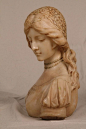 Sculpture Bust of a Woman, Pietro Bazzanti (Italian 1825-1895).: 