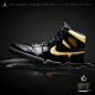Photo by Culture Kings on November 25, 2020. 图片中可能有：鞋、上面的文字是“AIR JORDAN RETRO HIGH OG //BLACK METALLI CGOLD eK FRIDAY”.