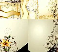 典雅壁纸花纹矢量素材