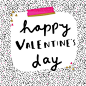 pattern, print, monochrome, hot pink, design, print, valentines, greeting card, type, lettering, typography, brush: 