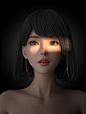 3D female character models
