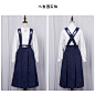 鹿韵记原创设计改良汉服女装秋冬绣花交领中衣背带裙日常汉元素-淘宝网