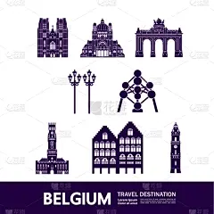 比利时,旅游目的地,地形,概念,旅途,建筑,旅行,旅游,度假,设计