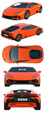 Lamborghini 2019款兰博基尼Huracan EVO跑车3D模型（OBJ,FBX,MAX） 