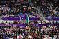 2018 Winter Olympics Japan fans in stands cheering for Yuzuru Hanyu during Men's Single Free Skating Finals at Gangneung Ice Arena Gangneung South...