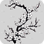 中国风红色梅花