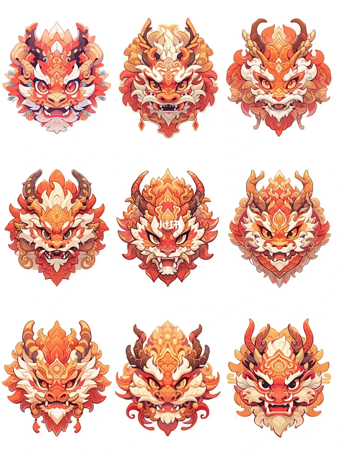 龙年插画 | 喜庆中国龙 | 国潮风