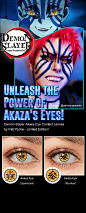 Demon Slayer Akaza Eye Contact Lenses by PsEYEche - Limited Edition! - lamyy0716@gmail.com - Gmail