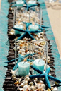 Beach inspired table decor - very easy and very pretty!