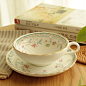 四月。英式下午茶时光 高端骨瓷咖啡杯 欧式红茶杯子 手工描金