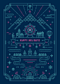 2014 Holiday Greeting Card : 2014 Holiday greeting card series. This year's theme is "Party in the Village".