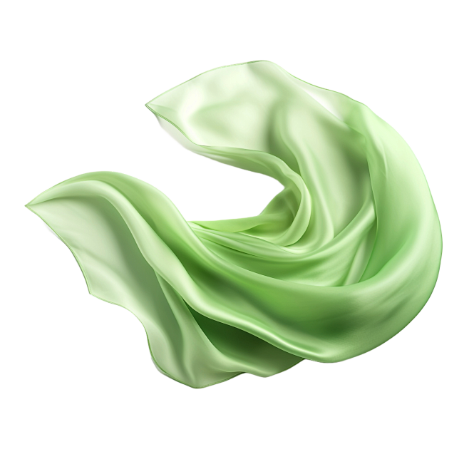 绿色的丝绸 免扣PNG 透明png